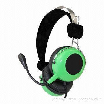 Wired Computer Headset Handsfree Kits with 32 Ohms/2.2KΩ Impedance and 2 x 40mm Mylar Speaker